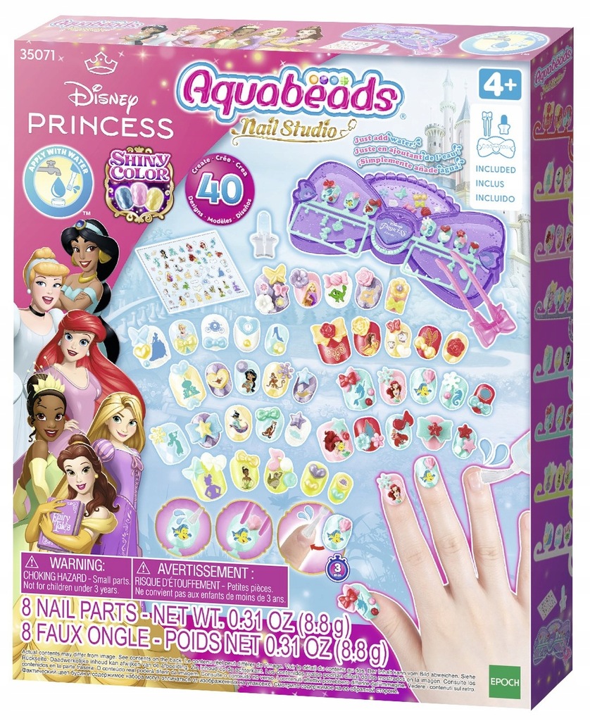 Aquabeads Nail Studio Stylizacja Paznokci Disney Princess 35071