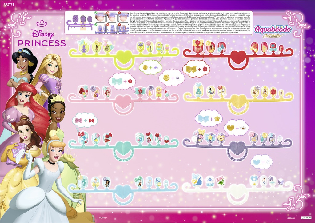 Aquabeads Nail Studio Stylizacja Paznokci Disney Princess 35071 - obrazek 2